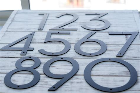 8 inch black metal house numbers|8 modern house numbers.